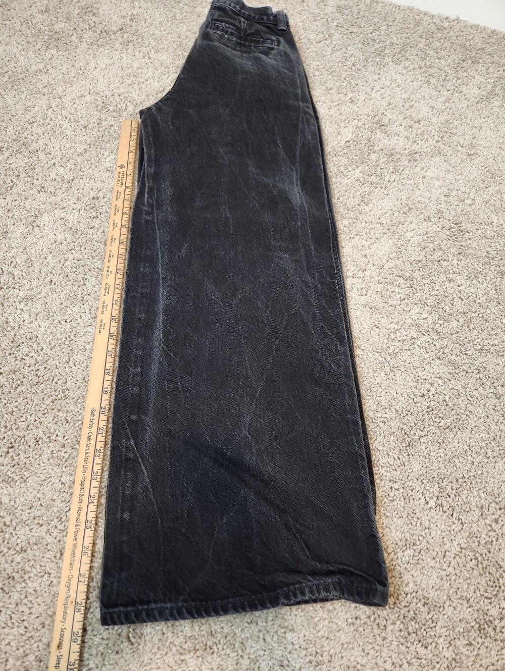 Madewell Super Wide Leg Jeans Black Size 26 - Picture 7 of 7
